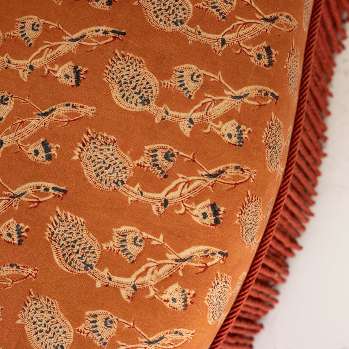 Vintage Block Print Crapaud Chair | Rupa Saffron - elsie green - furniture