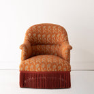 Vintage Block Print Crapaud Chair | Rupa Saffron - elsie green - furniture