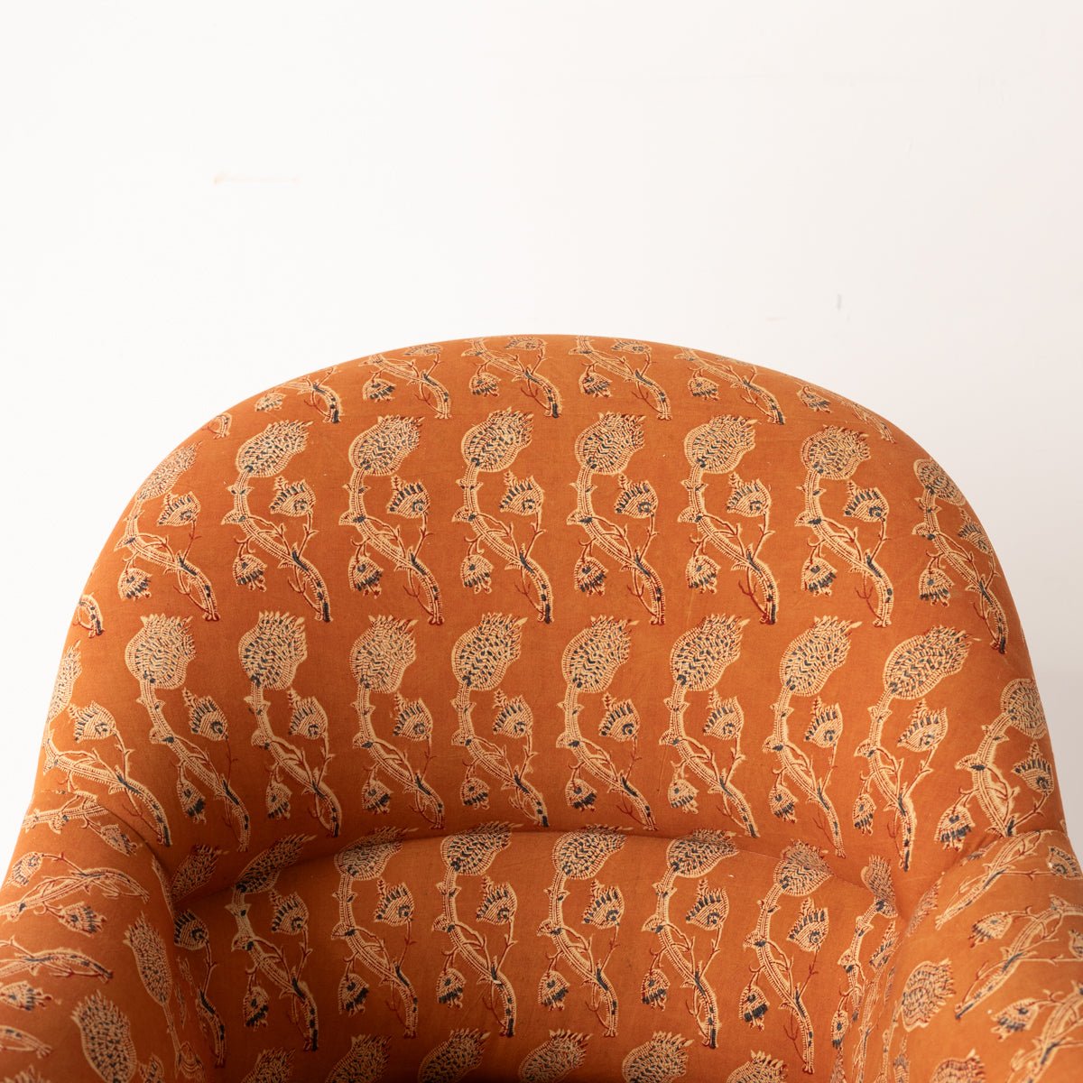 Vintage Block Print Crapaud Chair | Rupa Saffron - elsie green - furniture
