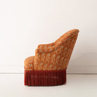 Vintage Block Print Crapaud Chair | Rupa Saffron - elsie green - furniture