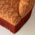 Vintage Block Print Crapaud Chair | Rupa Saffron - elsie green - furniture