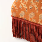Vintage Block Print Crapaud Chair | Rupa Saffron - elsie green - furniture