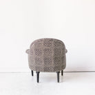 Vintage Block Print Crapaud Chair | Wisteria Noir - elsie green - Furniture