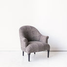 Vintage Block Print Crapaud Chair | Wisteria Noir - elsie green - Furniture