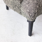 Vintage Block Print Crapaud Chair | Wisteria Noir - elsie green - Furniture