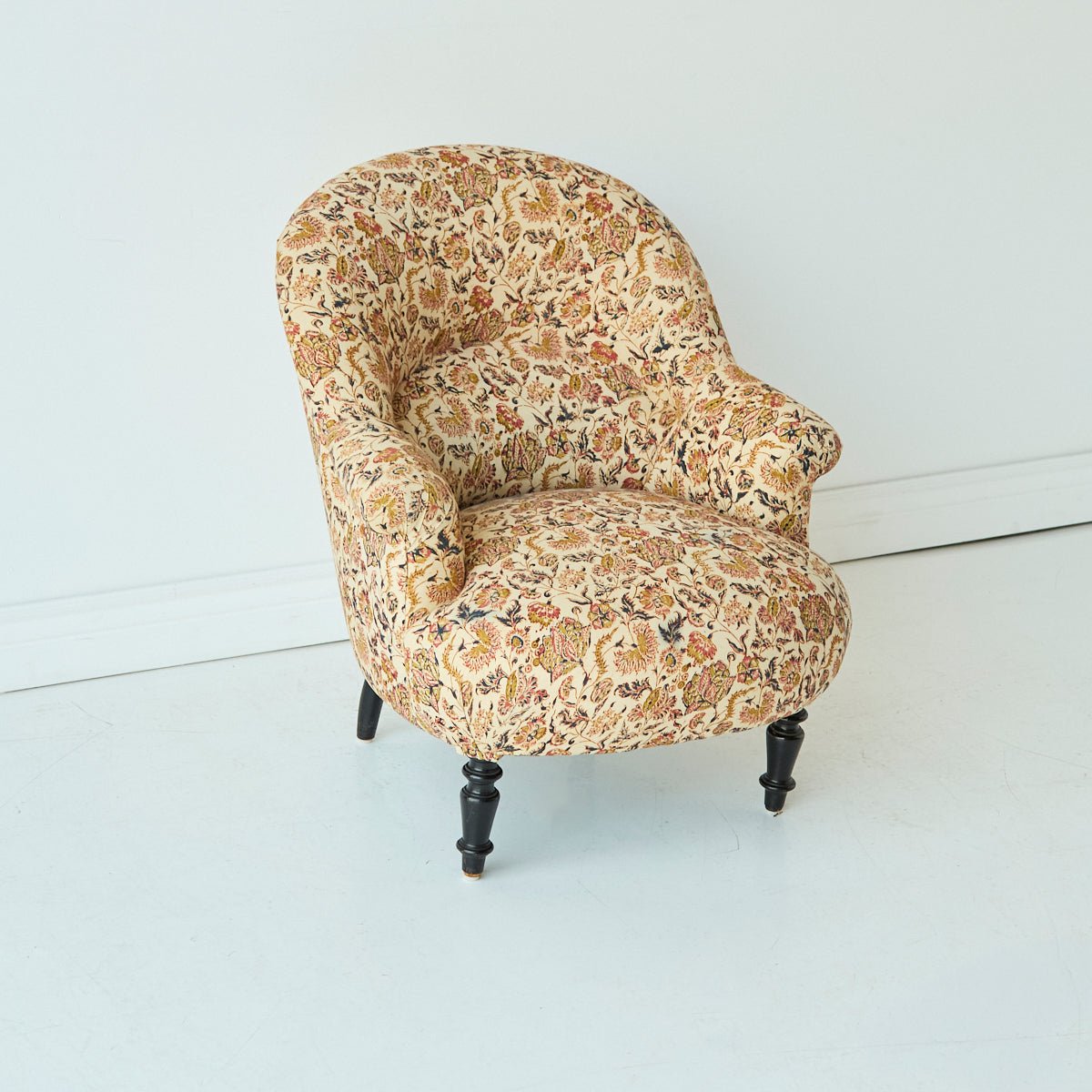 Vintage Block Print Crapaud Chair | Zara - elsie green - furniture
