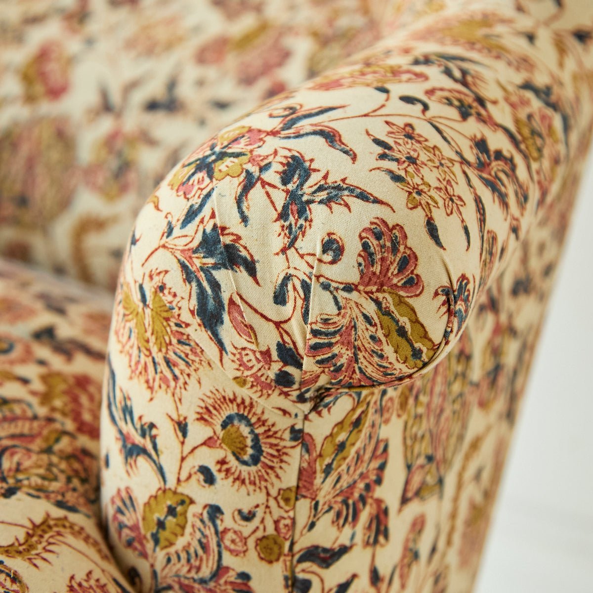 Vintage Block Print Crapaud Chair | Zara - elsie green - furniture