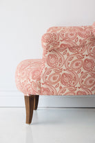 Vintage Block Print Crapaul Chair | Tavi Pink - elsie green - furniture