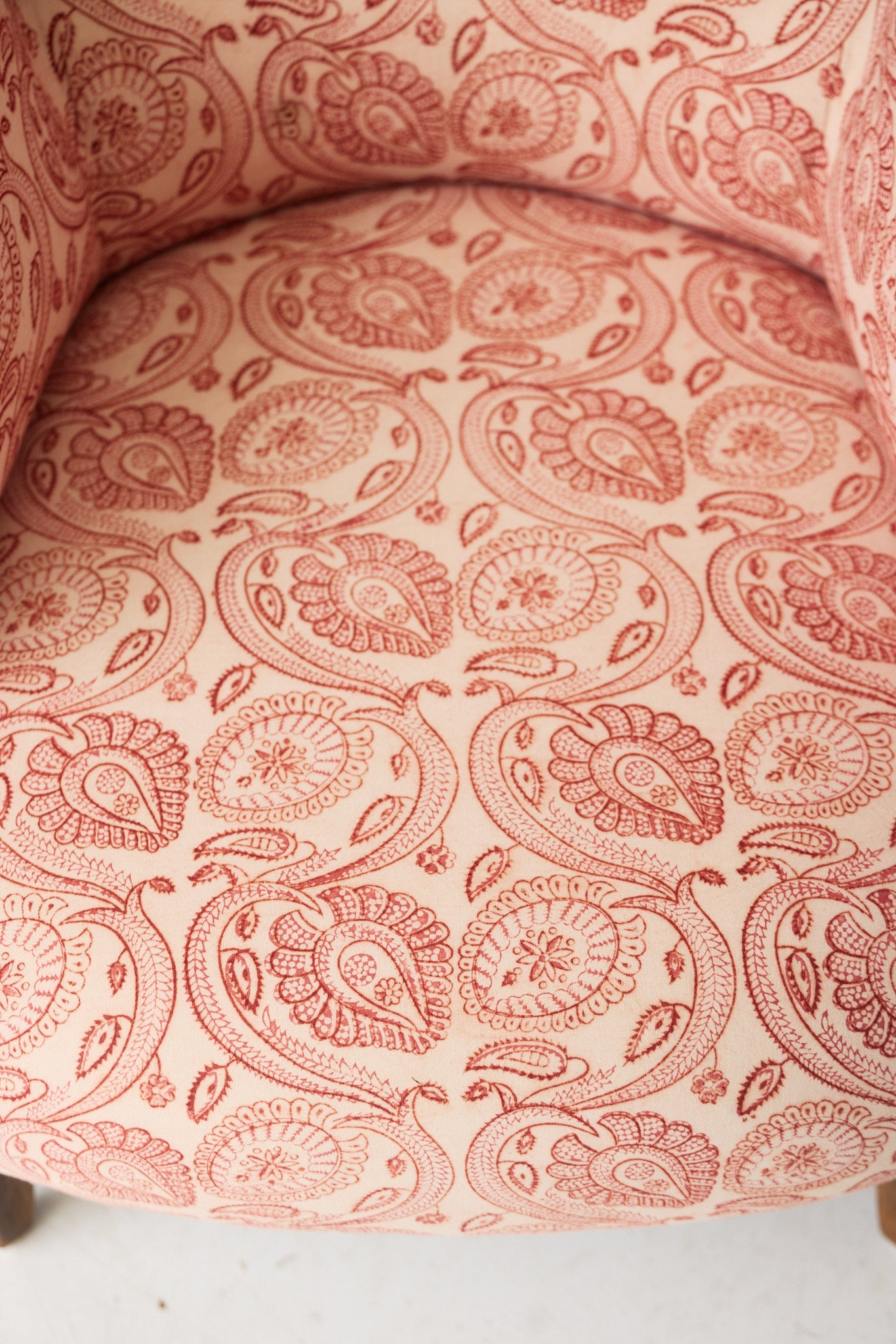 Vintage Block Print Crapaul Chair | Tavi Pink - elsie green - furniture