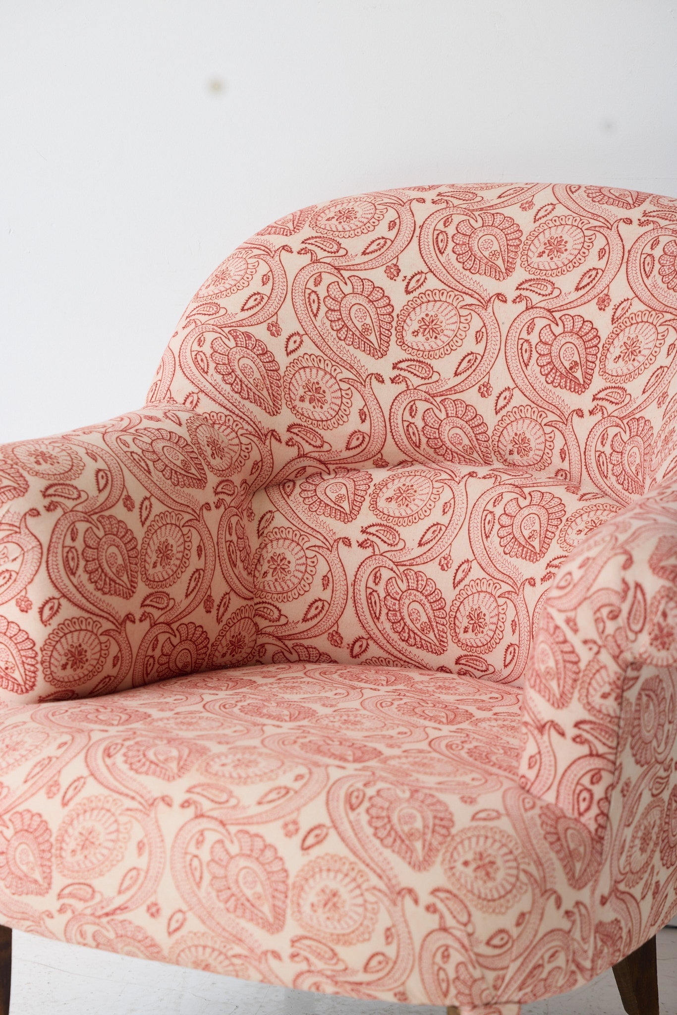 Vintage Block Print Crapaul Chair | Tavi Pink - elsie green - furniture