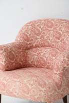 Vintage Block Print Crapaul Chair | Tavi Pink - elsie green - furniture