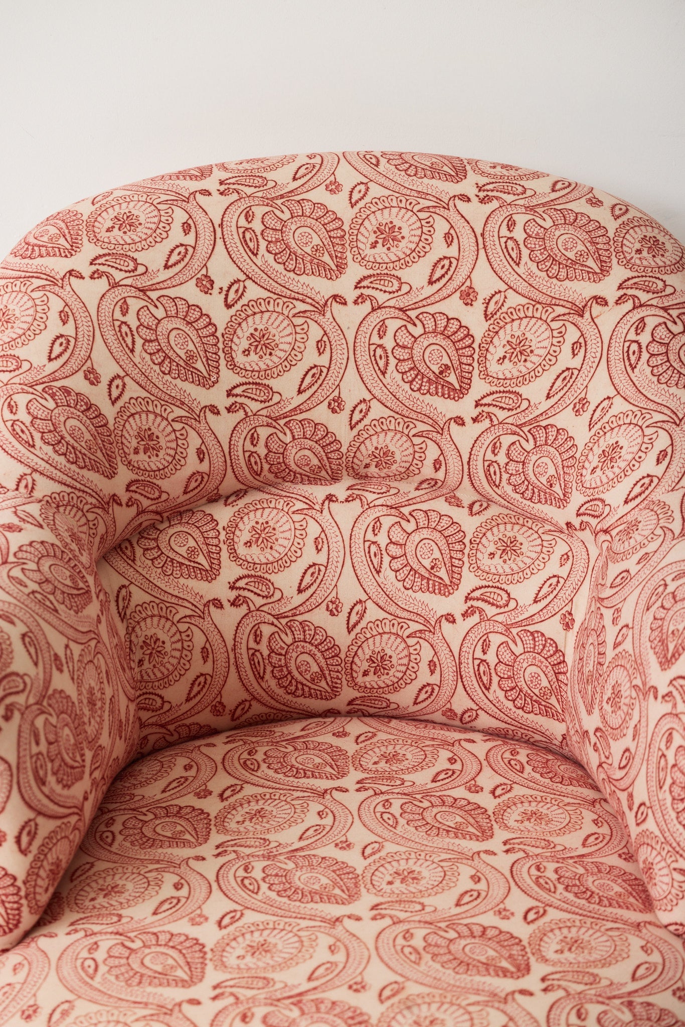 Vintage Block Print Crapaul Chair | Tavi Pink - elsie green - furniture