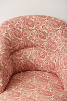 Vintage Block Print Crapaul Chair | Tavi Pink - elsie green - furniture