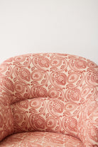 Vintage Block Print Crapaul Chair | Tavi Pink - elsie green - furniture