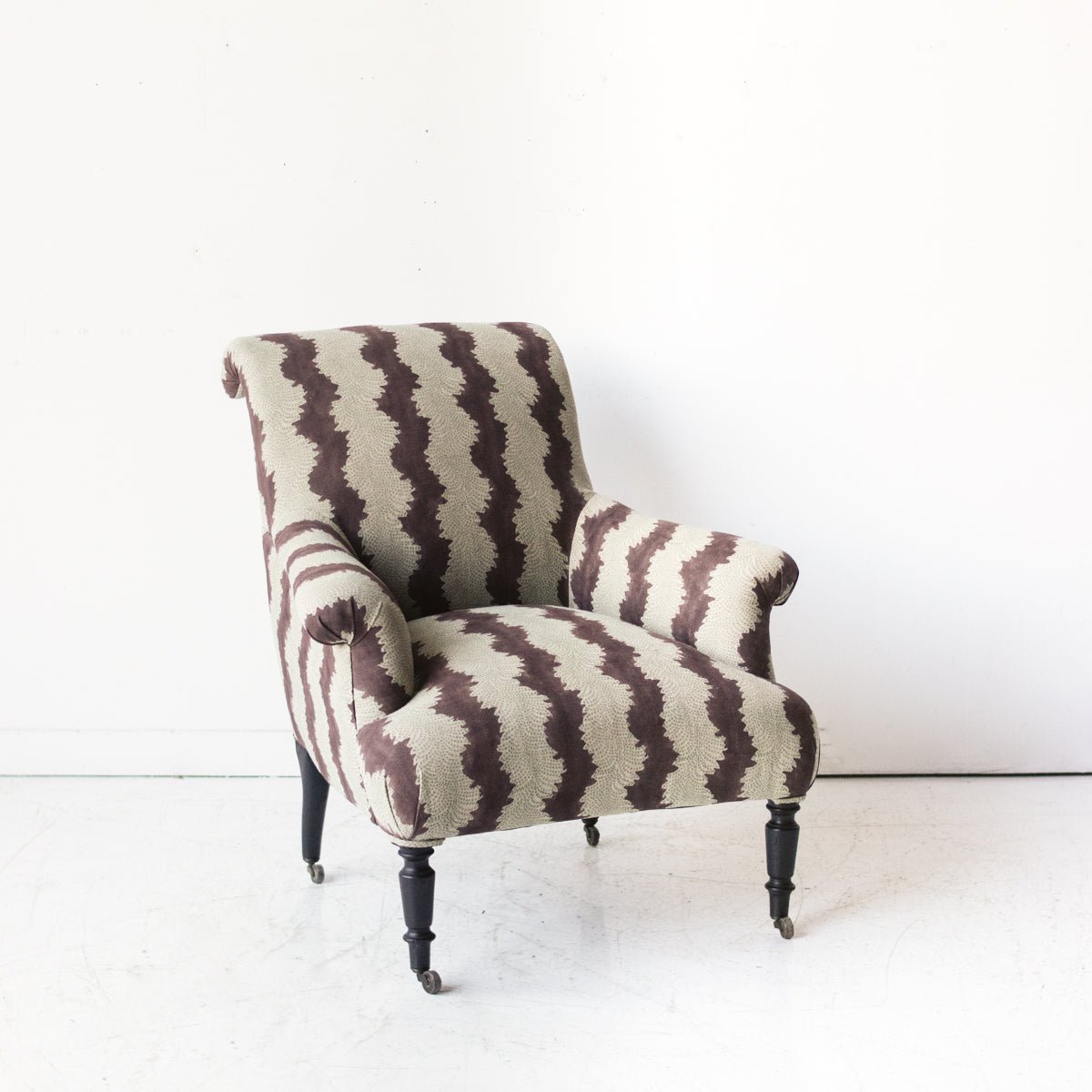 Vintage Bock Print Arm Chair | Valencia Coco - elsie green - Furniture