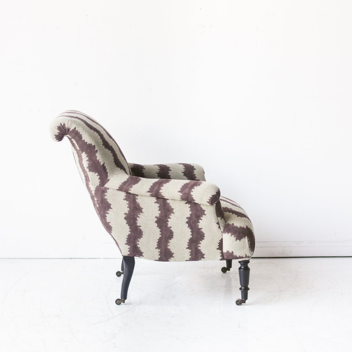 Vintage Bock Print Arm Chair | Valencia Coco - elsie green - Furniture