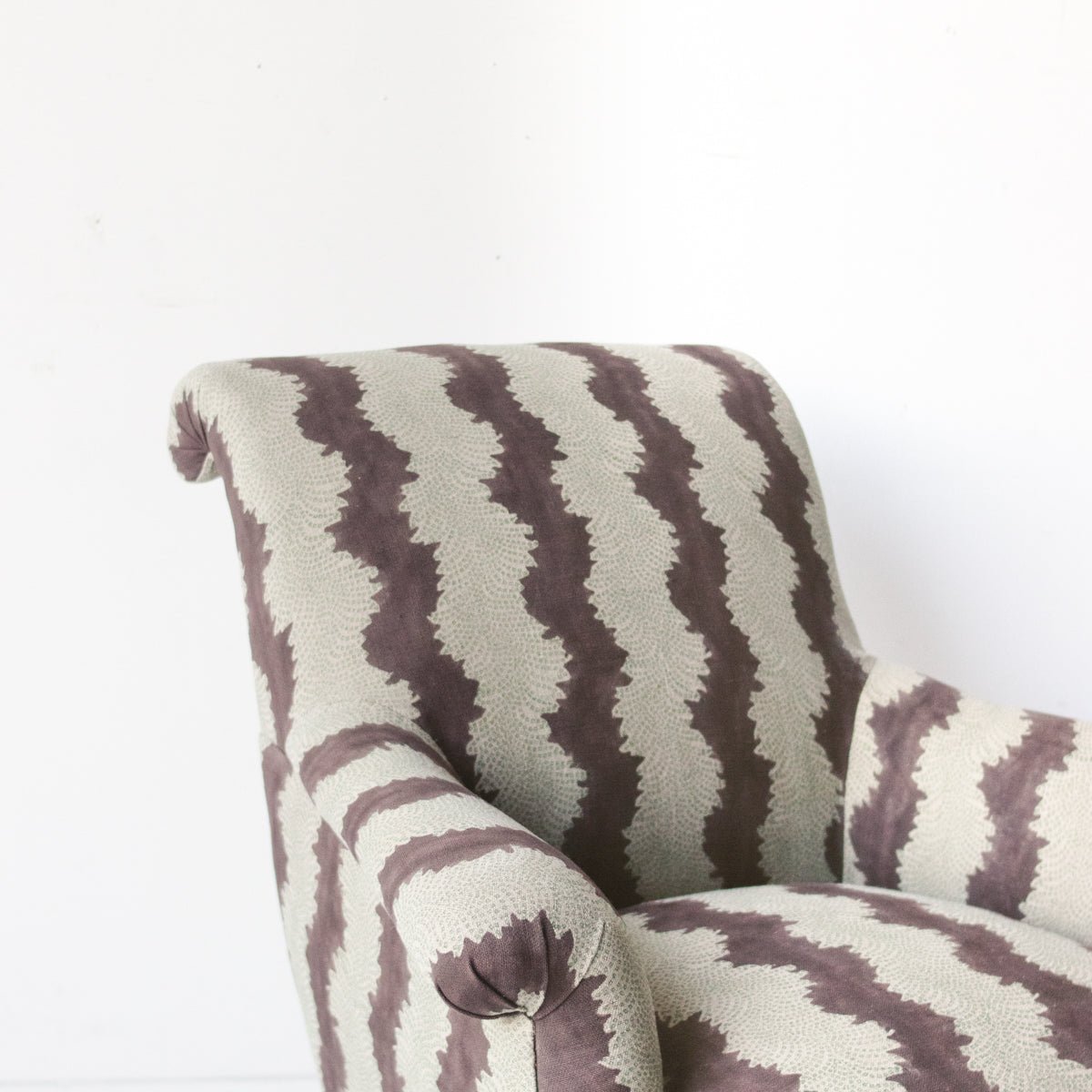 Vintage Bock Print Arm Chair | Valencia Coco - elsie green - Furniture