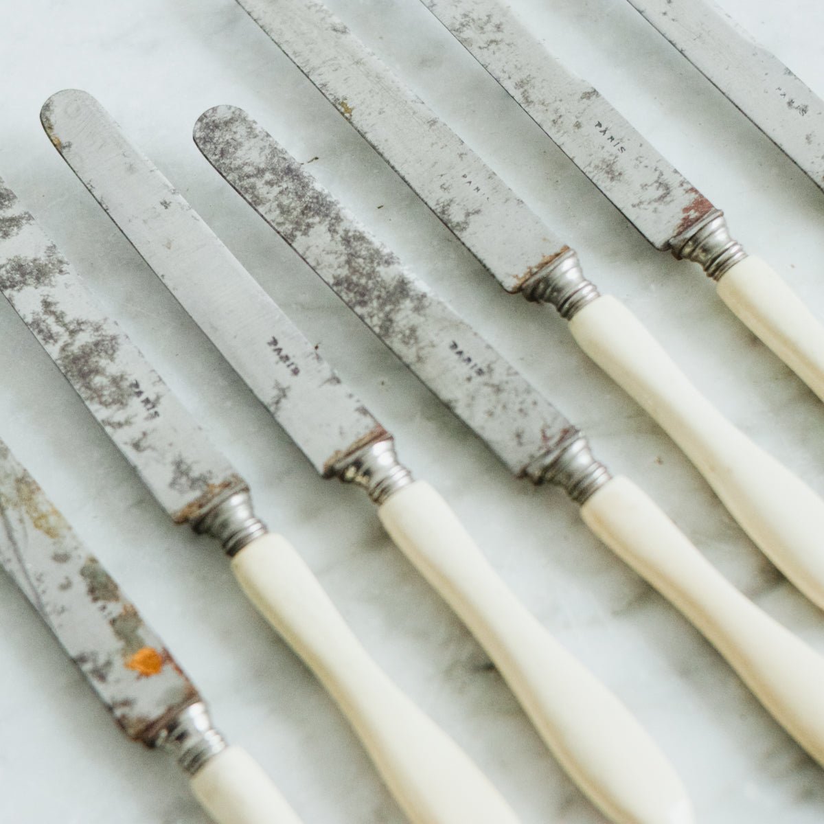 Vintage Bone Knife Set of 7 - elsie green - the french kitchen