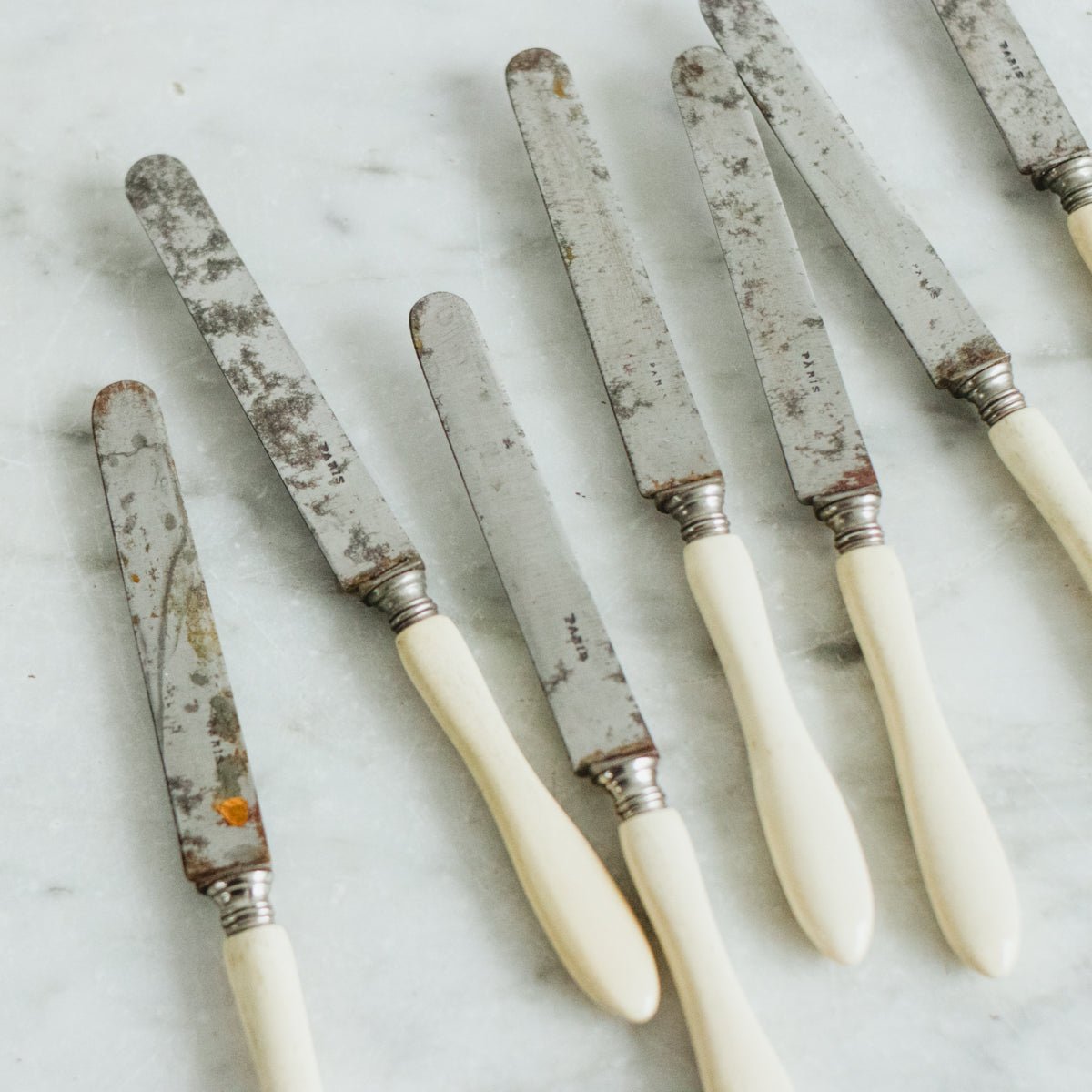 Vintage Bone Knife Set of 7 - elsie green - the french kitchen