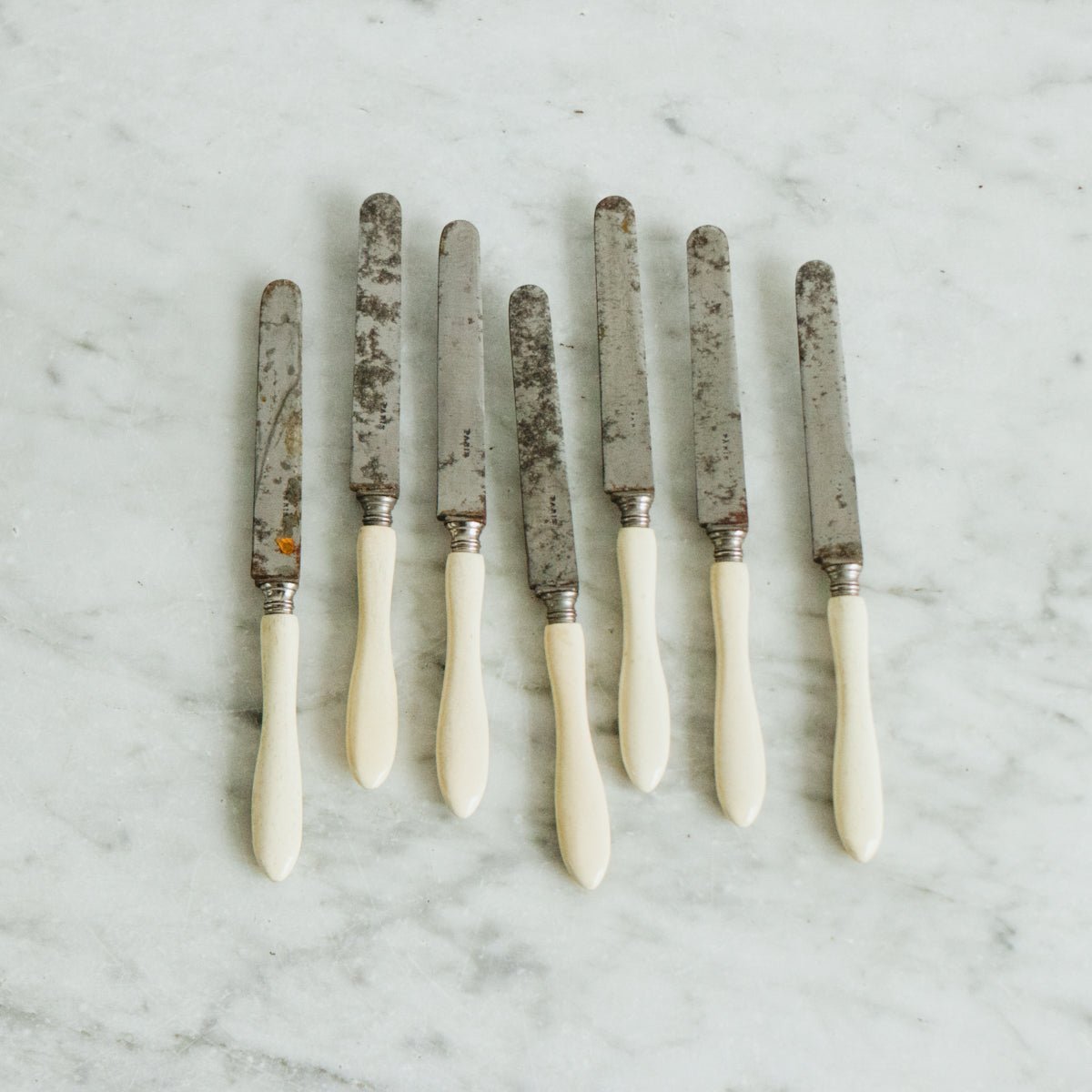 Vintage Bone Knife Set of 7 - elsie green - the french kitchen
