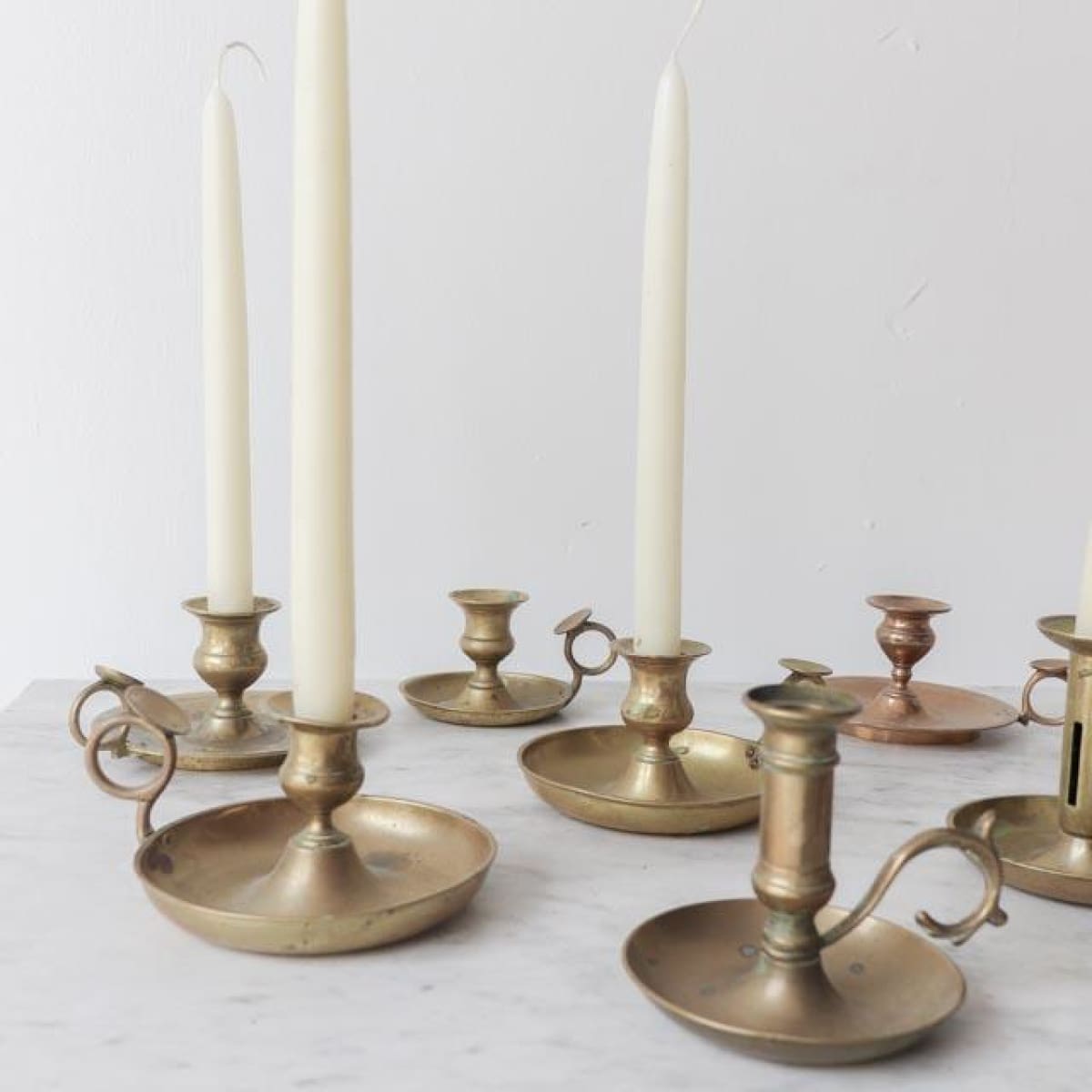 Vintage Small Brass Candle Holder