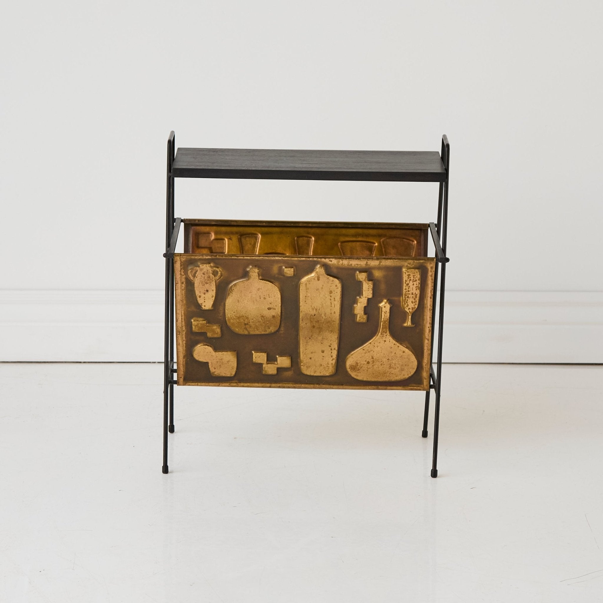 Vintage Brass Magazine Stand - elsie green - decor