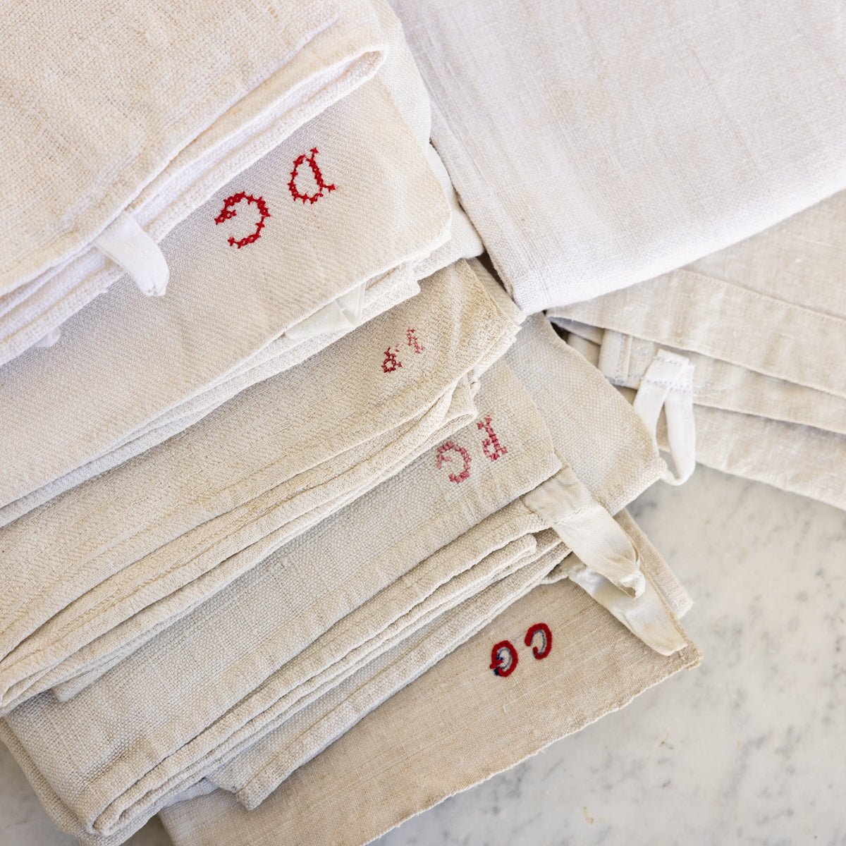 Vintage Chanvre Kitchen Towel Set of 8 - elsie green - textiles