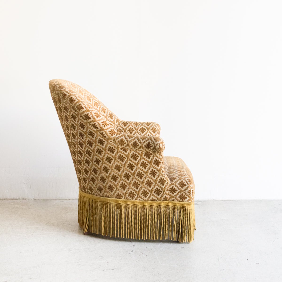 Vintage Chenille Crapaud Chair - elsie green - furniture