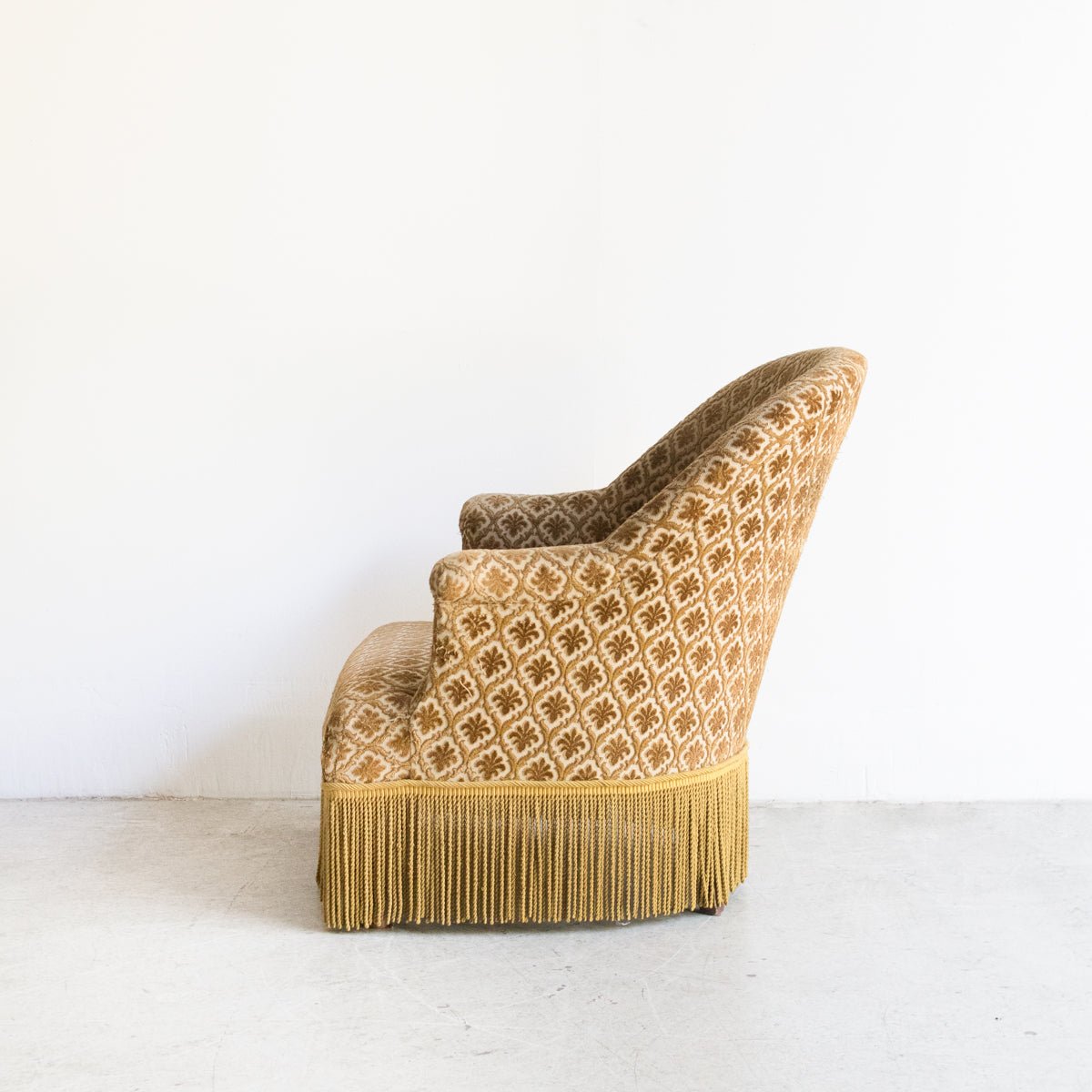 Vintage Chenille Crapaud Chair - elsie green - furniture