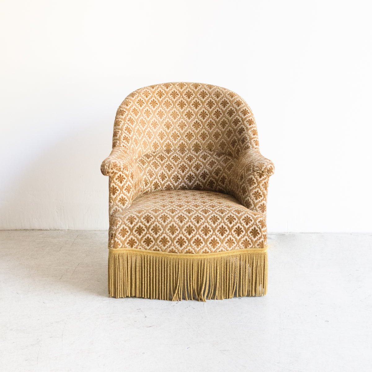 Vintage Chenille Crapaud Chair - elsie green - furniture