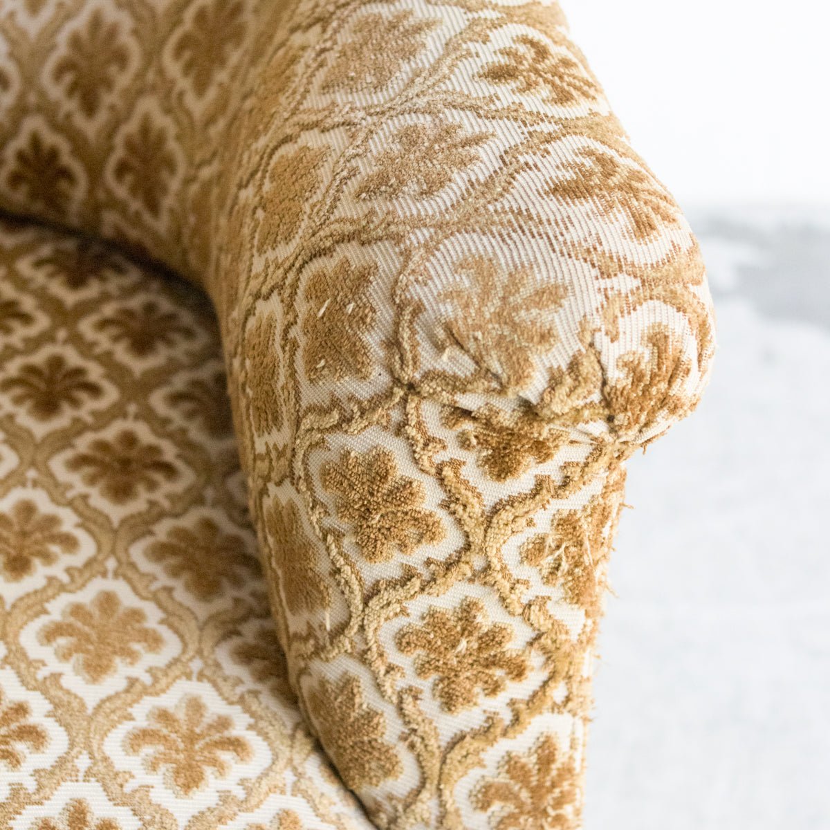 Vintage Chenille Crapaud Chair - elsie green - furniture