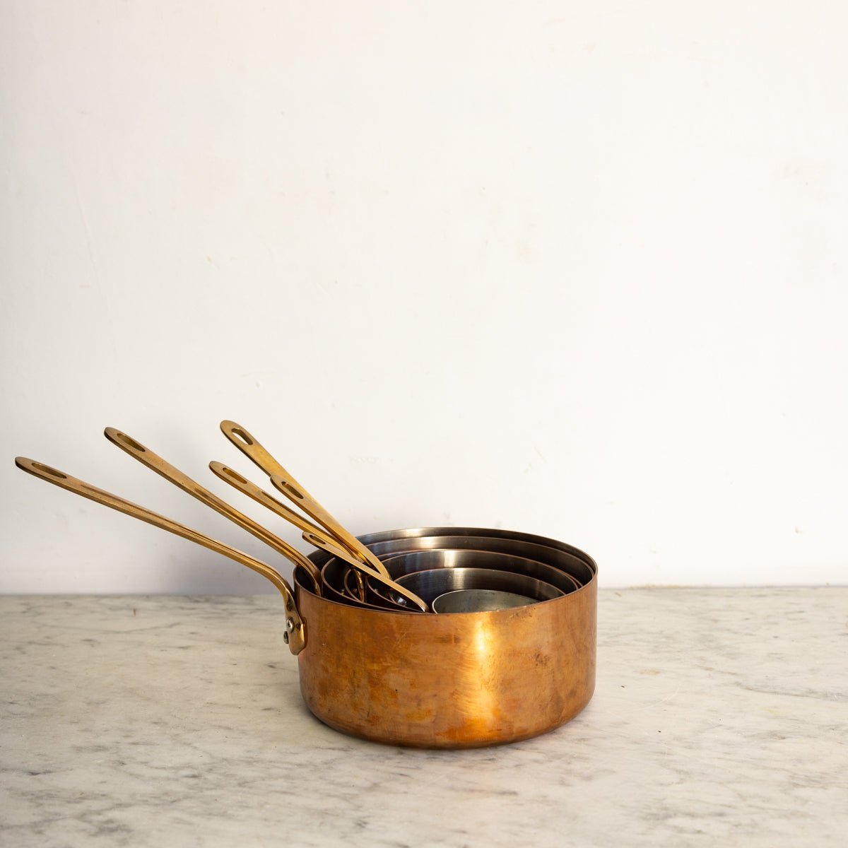 Vintage Copper Pot Set of 6 - elsie green - the french kitchen