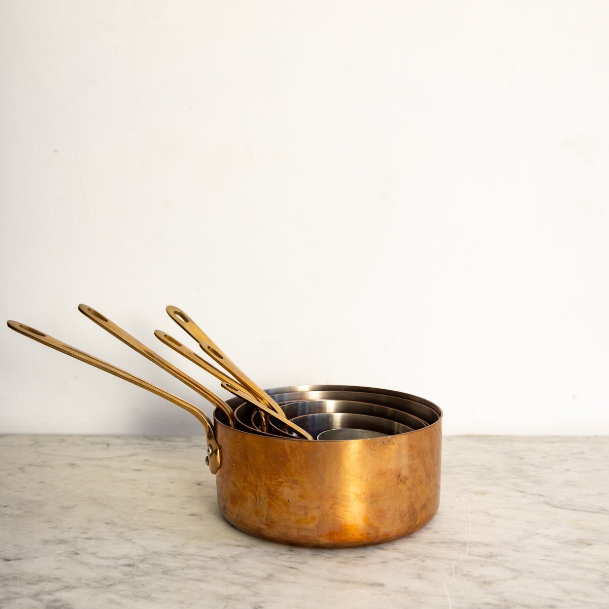 Vintage Copper Pot Set of 6 - elsie green - the french kitchen