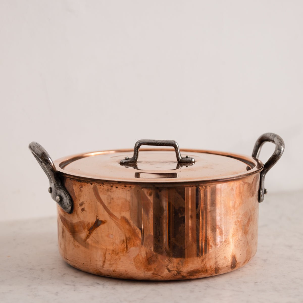 Vintage Copper Stock Pot - elsie green - the french kitchen