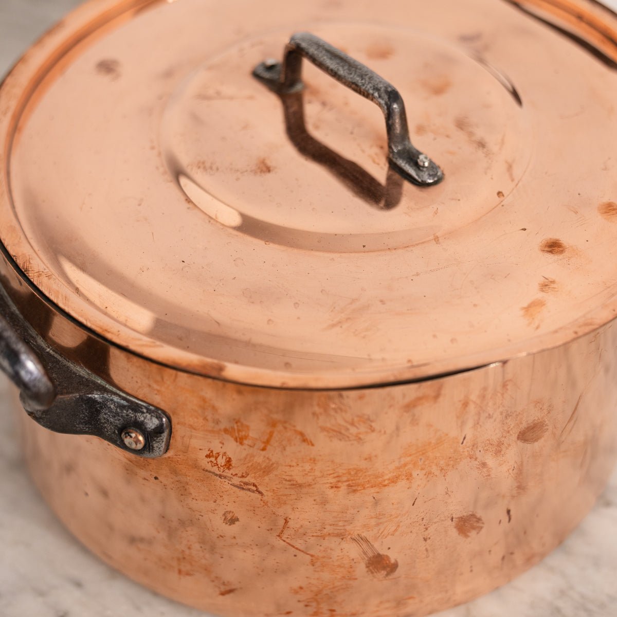 Vintage Copper Stock Pot - elsie green - the french kitchen