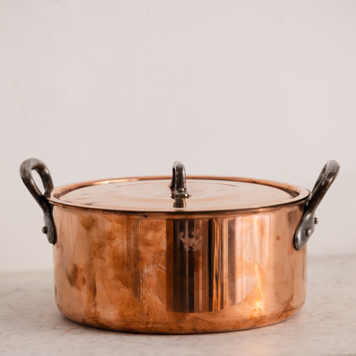 Vintage Copper Stock Pot - elsie green - the french kitchen