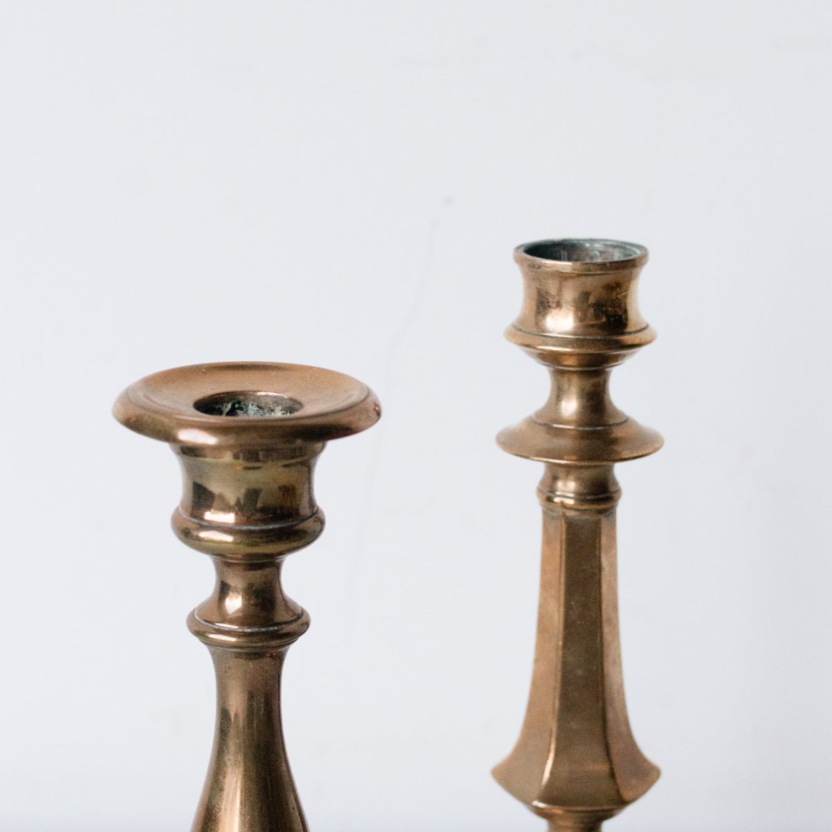Vintage Coppery Candlestick - elsie green - decor