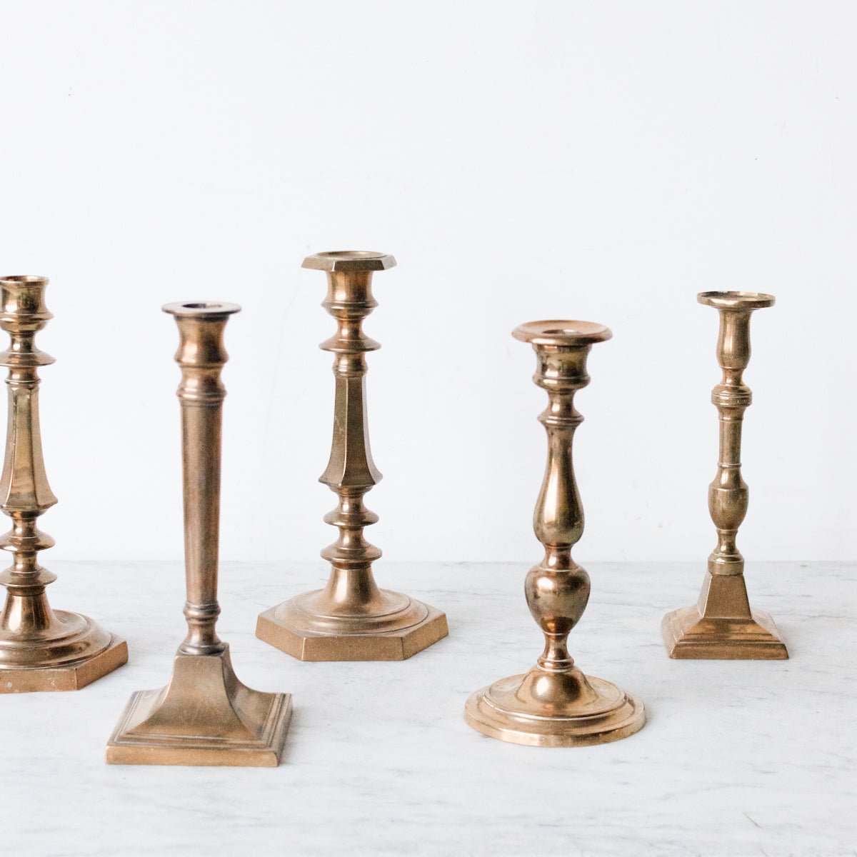 Vintage Coppery Candlestick - elsie green - decor