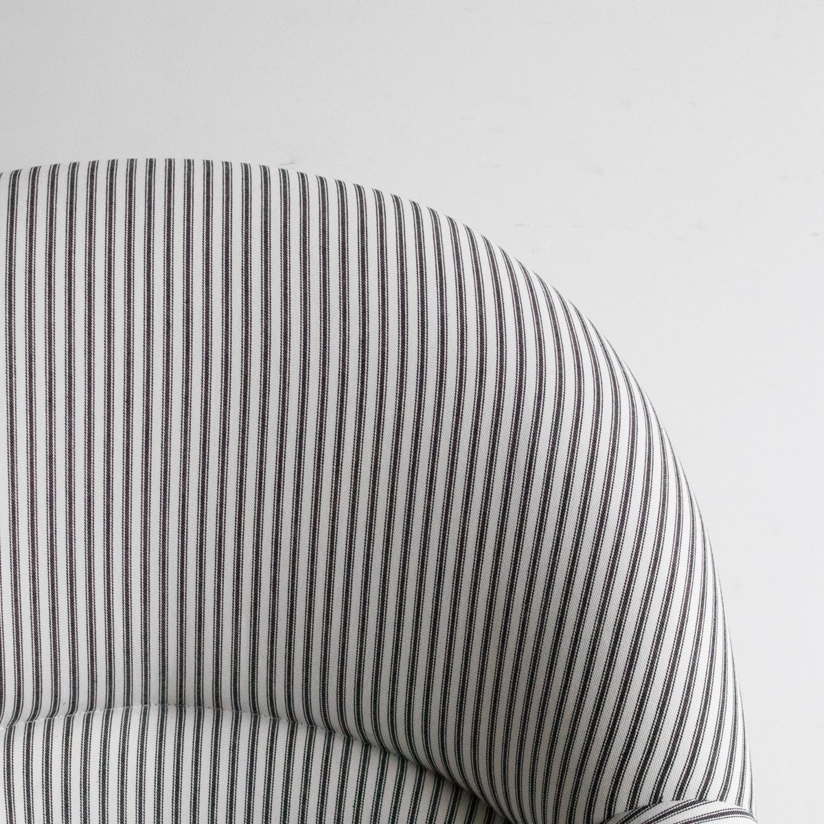 Vintage Crapaud Arm Chair | Ticking Stripe - elsie green - Furniture