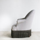 Vintage Crapaud Arm Chair | Ticking Stripe - elsie green - Furniture