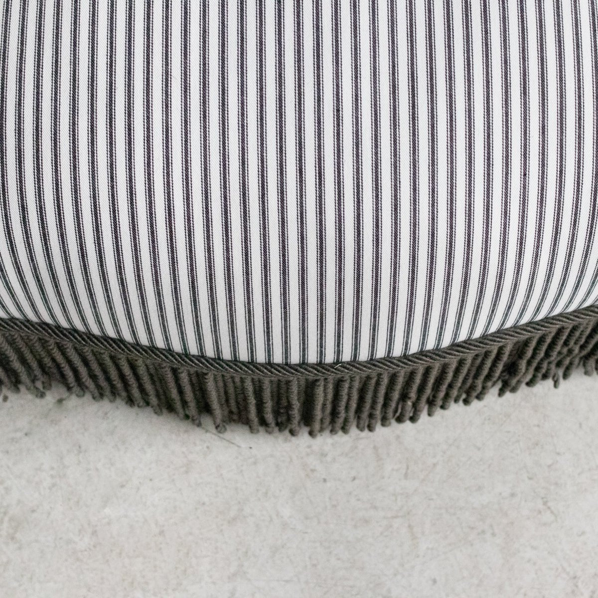 Vintage Crapaud Arm Chair | Ticking Stripe - elsie green - Furniture