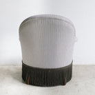 Vintage Crapaud Arm Chair | Ticking Stripe - elsie green - Furniture