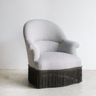 Vintage Crapaud Arm Chair | Ticking Stripe - elsie green - Furniture