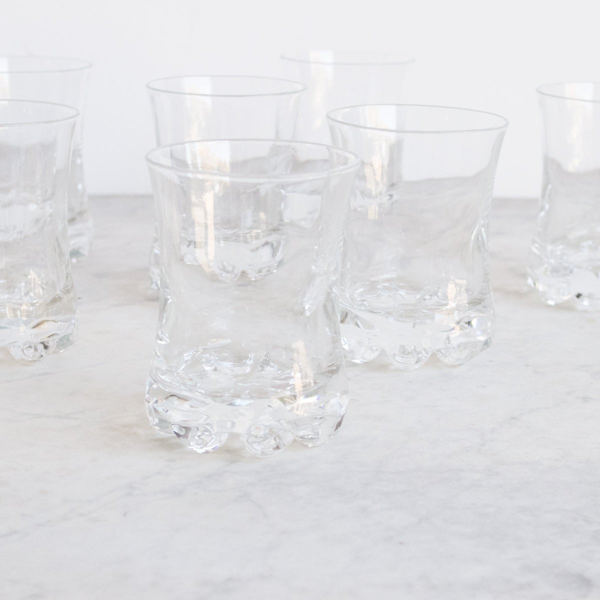 Vintage Crystal Bar Glass Set Of 10 - elsie green - The French Kitchen