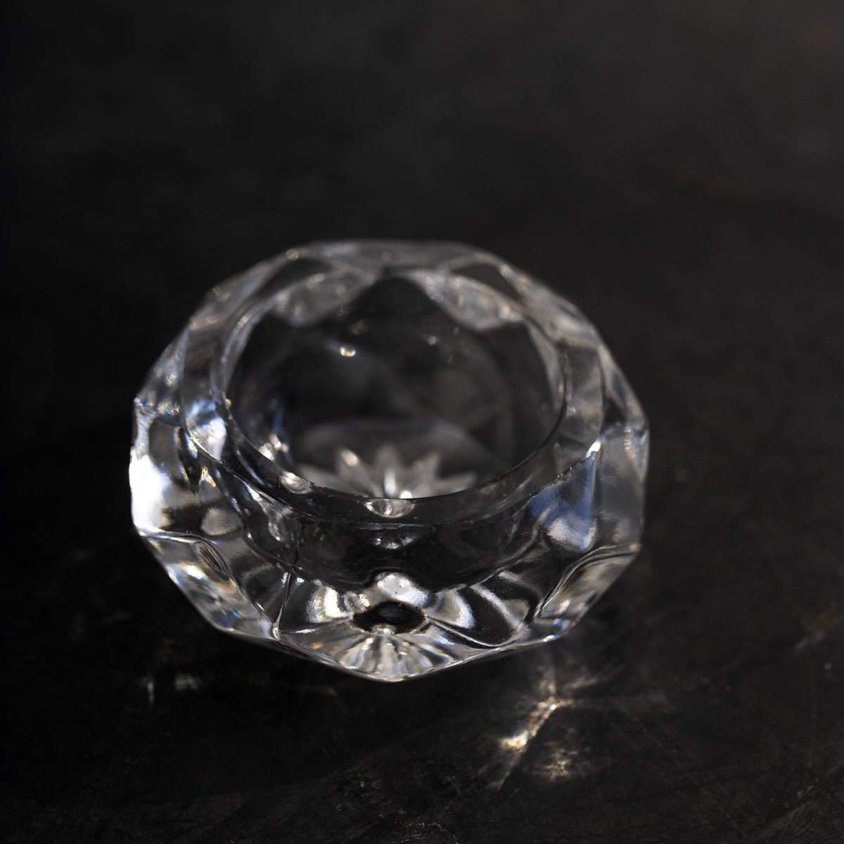 Vintage Crystal Salt Cellar - elsie green - the french kitchen