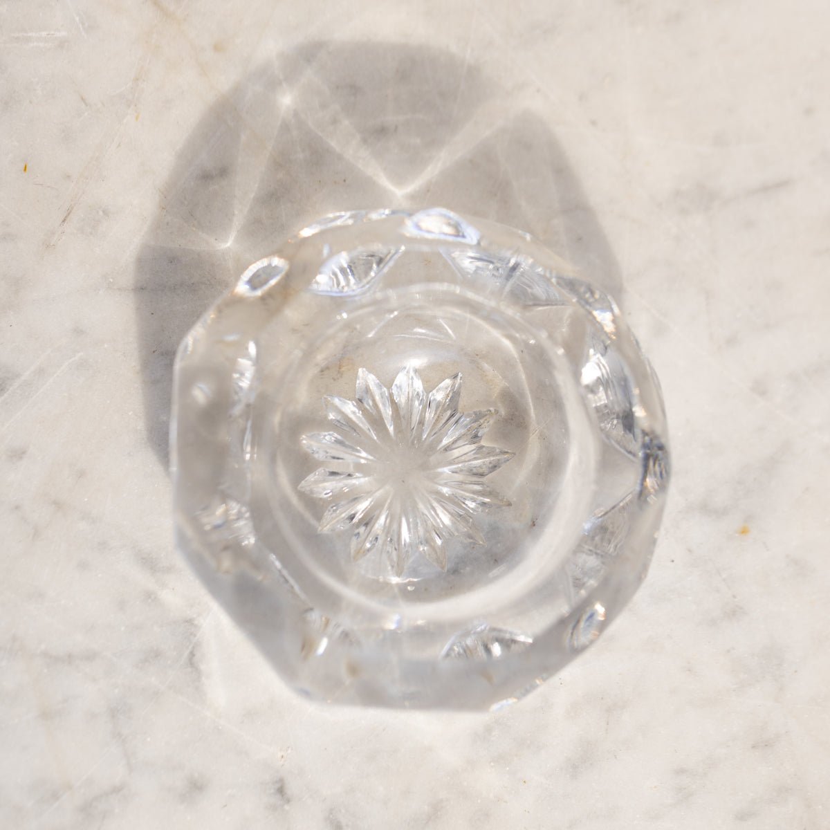 Vintage Crystal Salt Cellar - elsie green - the french kitchen