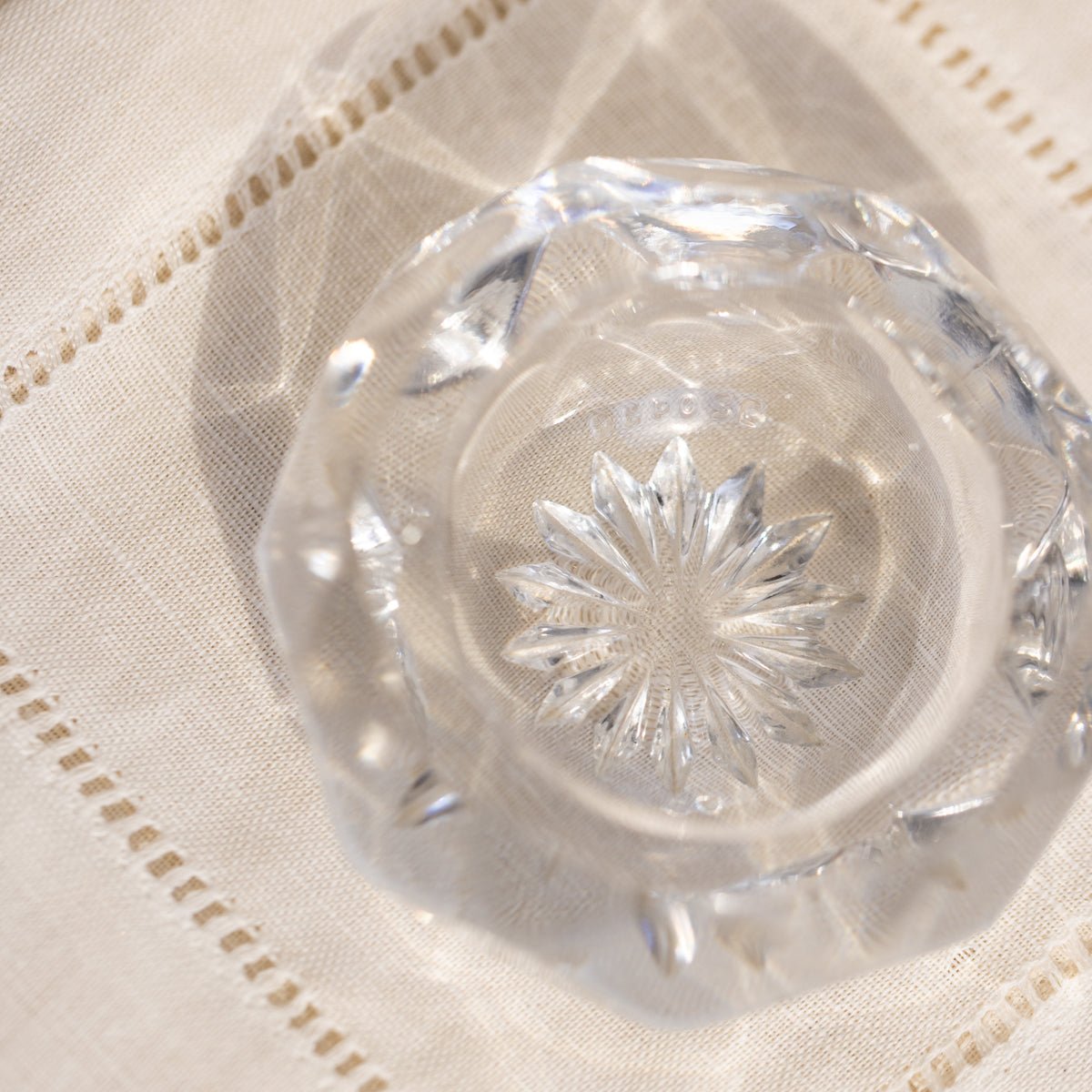 Vintage Crystal Salt Cellar - elsie green - the french kitchen