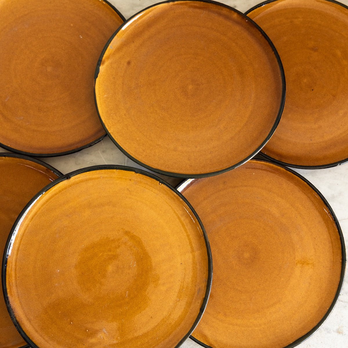 Vintage Dinner Plate with Provencal Glaze Set of 6 - elsie green - The French Kitchen