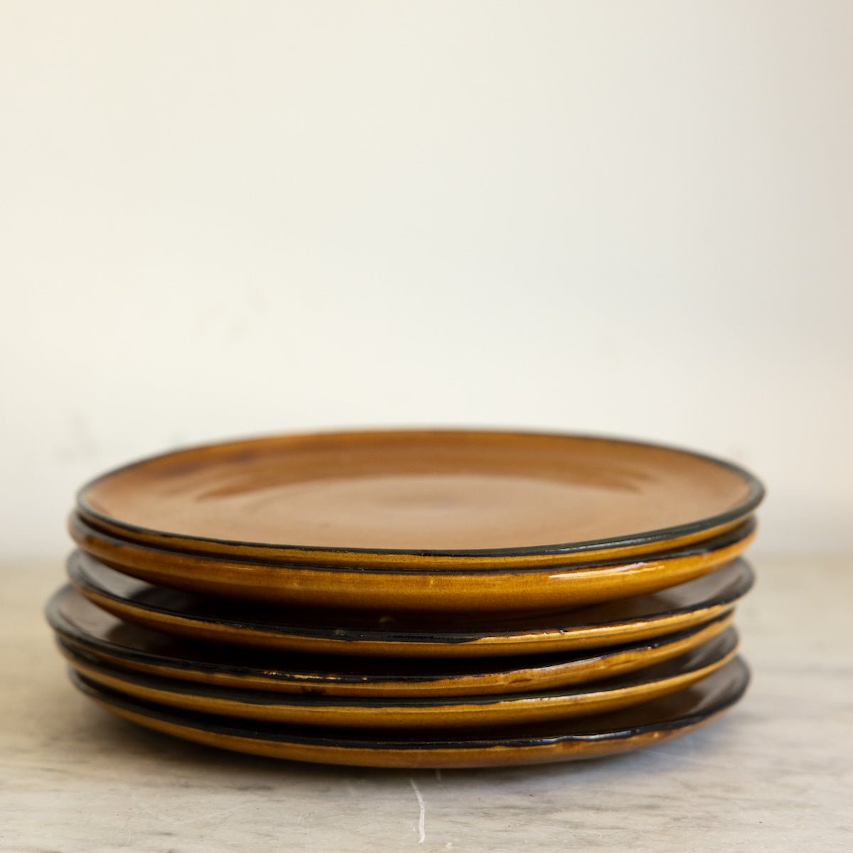 Vintage Dinner Plate with Provencal Glaze Set of 6 - elsie green - The French Kitchen