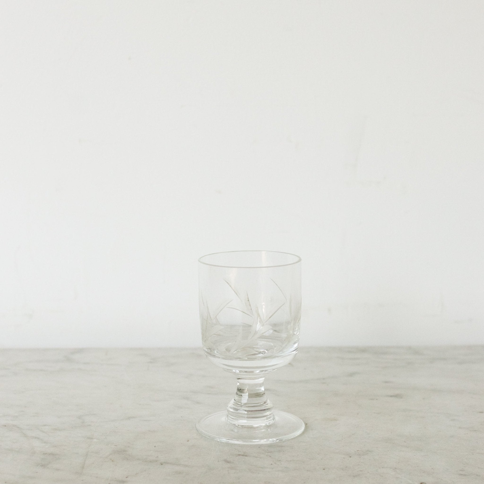Vintage Engraved Glassware Set - Pairs - elsie green - the french kitchen